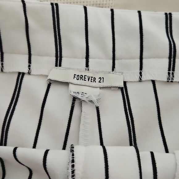 Striped Black and White Women's Shorts - Picture 11 of 16
